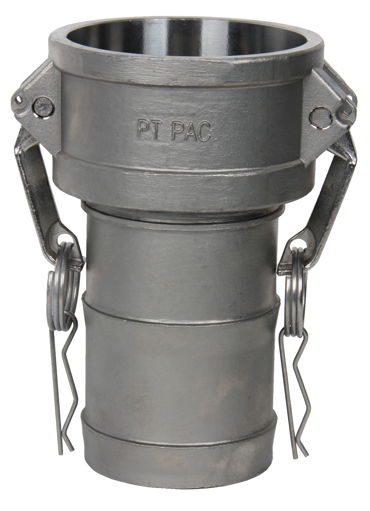 PT Coupling CF64223025 Reducer Coupler, 3 in Type C x 2-1/2 in Hose Shank, Stainless Steel